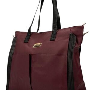 Badgley Mischka Rose Vegan leather Travel Weekender tote